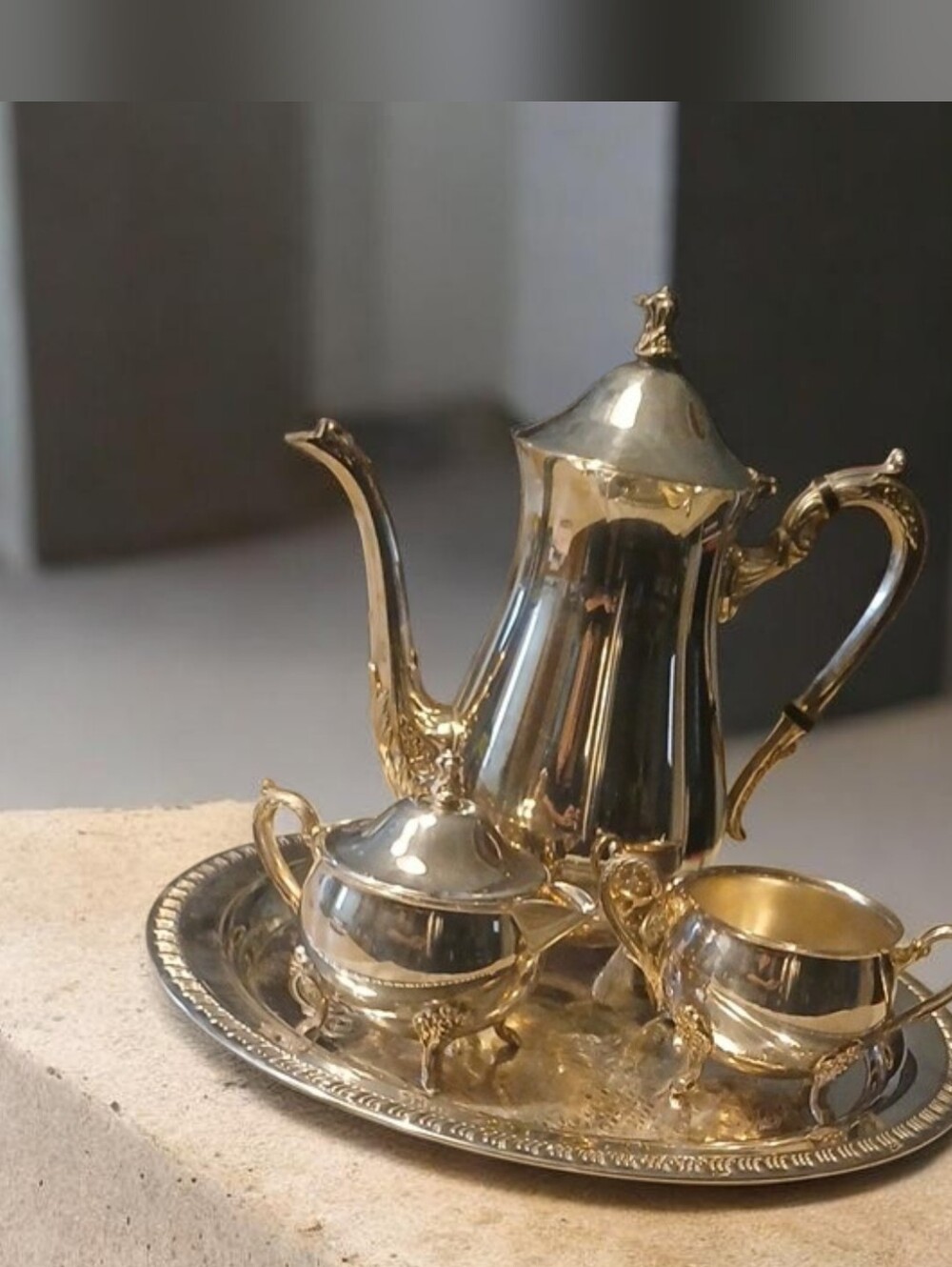 Leonard Coffee (4 Piece) Set Silver Plated - Picture 10 of 16